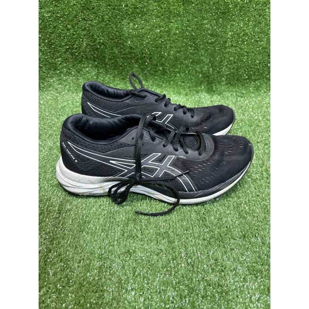 Asics Gel Excite 6 Womens Size 8.5 W Black White Athletic Running Shoes Sneakers